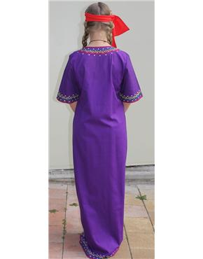 hippie purple kaftan back view