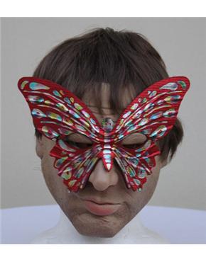 mask red glitz butterfly male
