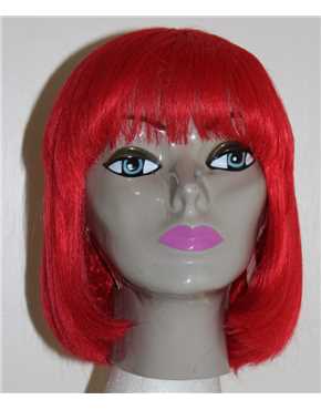 red shoulder bob wig