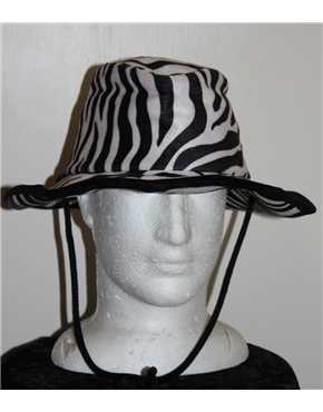 Safari hat zebra pattern