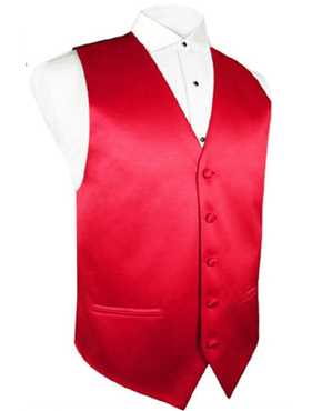 vest red satin