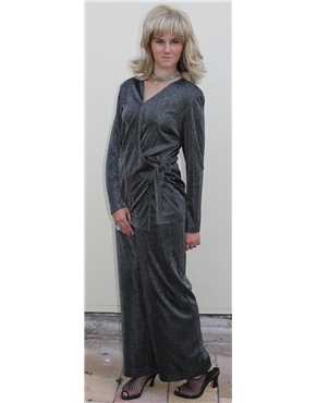 1980s silver lurex evening suit by Anthea Crawford