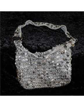 silver sequin bag
