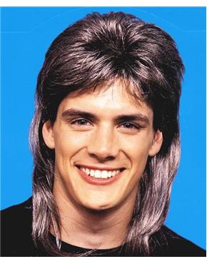 wig mullet streaked