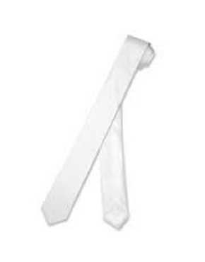 white thin tie